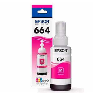 Tinta para Cartucho Epson Magenta Original - T664320 - 6.500 páginas para L220, L365, L375, L380, L395, L555, L565, L575, L110, L1300 - T664320