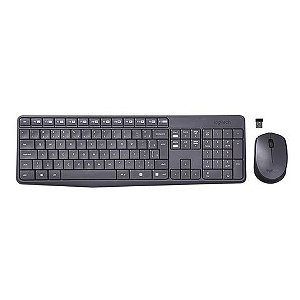 Kit Teclado + Mouse sem Fio Logitech MK235 Preto/Cinza - 920-007903 - 920-007903