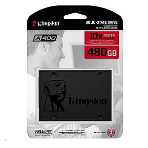SSD 480 GB Sata 3 2,5" Kingston SA400S37/480GB Leitura 500 MBPS Gravação 450 MBPS - SA400S37/480G