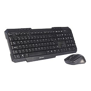 Kit Teclado + Mouse sem Fio Multimídia C3Tech 1000dpi Preto - K-W10BK - K-W10BK