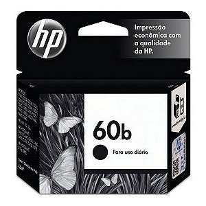 Cartucho de Tinta HP 60B Every day Preto Original - CC636WB - 200 páginas para D1660, D2530, D2545, D2560, D2660, D5560M F2430, F2480, F4210, F4235 - CC636WB