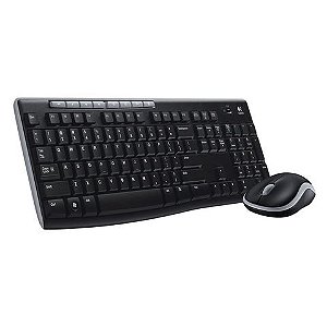 Kit Teclado + Mouse sem Fio Logitech MK270 Preto - 920-004433 - 920-004433