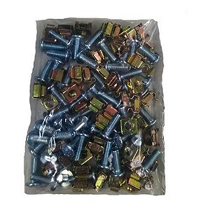 Porca Gaiola para Rack com Parafuso M6 Seccon SecLan - WT-2055A-20MM - Pacote com 50 kits - WT-2055A-20MM