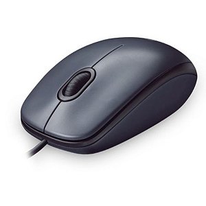 Mouse USB Logitech M100 1000 Dpi Preto - 910-001601 - 910-001601