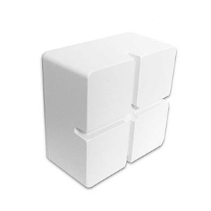 Caixa de Passagem para CFTV Quadrada Branco 9,3x9,3x5,3cm FC Fontes - FCCX020N - FCCX020N