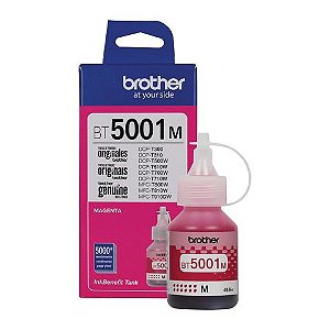 Tinta para Cartucho Brother Magenta Original - BT5001M - 5.000 páginas para HLT4000DW, DCPT310, DCPT510W, DCPT710W, MFCT810W, MFCT910DW - BT5001M