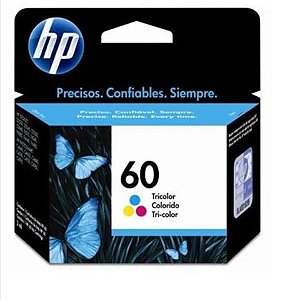 Cartucho de Tinta HP 60 TriColor Original - CC643WB - 165 páginas para D1660, D2530, D2545, D2560, D2660, D2680, D5560, F2430, F2480, F4210, F4235 - CC643WB