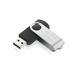 Pen Drive Multilaser 4GB Twist Preto - PD586 - PD586