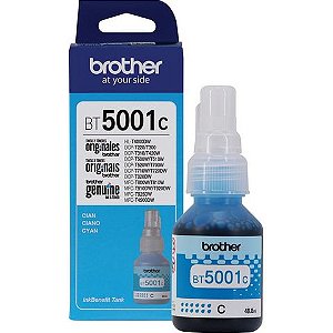 Tinta para Cartucho Brother Ciano Original - BT5001C - 5.000 páginas para HLT4000DW, DCPT310, DCPT510W, DCPT710W, MFCT810W, MFCT910DW - BT5001C