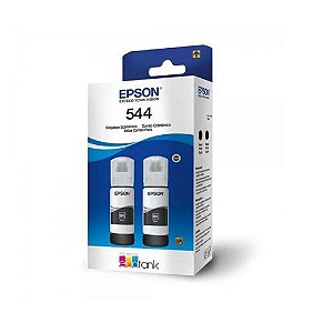 Tinta para Cartucho Epson Preto Original - T544120AL Kit com 2 Refis - 14.000 páginas para L1110, L3110, L3150 - T544120 KIT 2