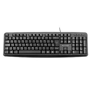 Teclado USB Slim Multilaser Preto - TC065 - Vendido Unitário - TC065
