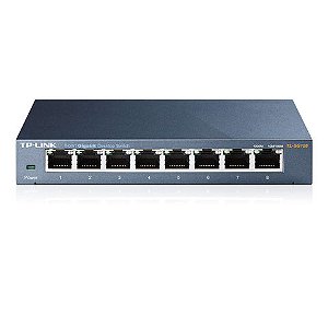 Switch Tp-Link TL-SG108 8 Portas 10/100/1000 Mbps - TL-SG108