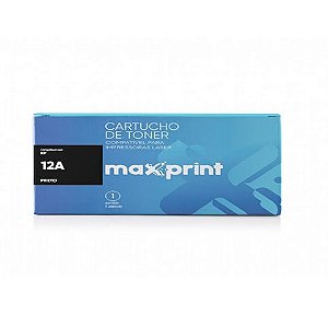 Toner HP 12 Preto Maxprint - Q-2612A - 1010, 1012, 1015, 1018, 1020, 1022, 3015, 3020, 3030, 3050, 3052, 3055 - 564231