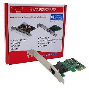 Placa de Rede PCI-Express 10/100/1000 F3 - 1482 - 1482