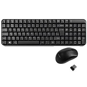 Kit Teclado + Mouse sem Fio Multimídia Multilaser 1000dpi Preto - TC183 - TC183