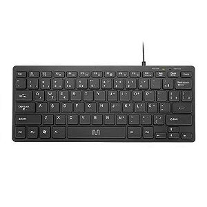 Teclado USB Slim Multilaser Preto Mini Compacto Teclas Chocolate - TC154 - Vendido Unitário - TC154