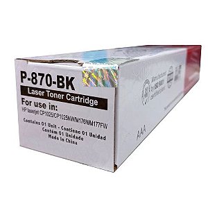 Toner HP Preto HtCompany - P-870-BK - CP1025NW, MFP M176, M177 - 205010212