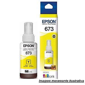 Tinta para Cartucho Epson Amarelo Original - T673420 - 6.500 páginas para L800 - T673420
