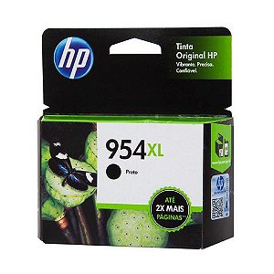 Cartucho de Tinta HP 954XL Preto Original - L0S71AB - 2.000 páginas para 7740, 7720, 8710, 8720, 8730, 8210 - L0S71AB