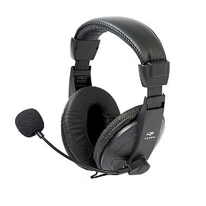 Fone de Ouvido Headset com Microfone com Plug P2 Preto Voicer Comfort C3Tech - PH-60BK - PH-60BK