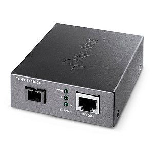 Conversor de Mídia TP-Link RJ45 10/100 / Fibra Ótica 20 KM Monomodo - FC111B-20 - FC111B-20