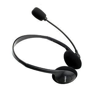 Fone de Ouvido Headset com Microfone Conexão Preto P2 Maxprint - 602314 - 602314