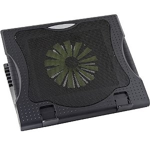 Base para Notebook até 17 Polegadas 1 Cooler e 2 Portas USB Preto Goldentec Get - 27634 - 27634