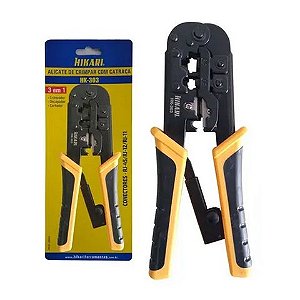 Alicate para Crimpar Hikari RJ11/12/45 com Catraca - HK-303 - HK-303