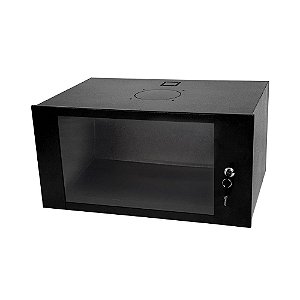 Mini-Rack Parede 5U x 350mm 19 Polegadas Preto Visor Acrílico GForce - 475 - 475