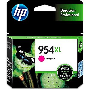 Cartucho de Tinta HP 954XL Magenta Original - L0S65AB - 1.600 páginas para 7740, 7720, 8710, 8720, 8730, 8210 - L0S65AB