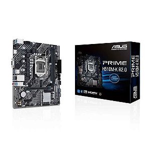 Placa Mãe Asus Prime H510M-K R2.0 para Intel LGA-1200-G10 Memória DDR4 Som Vídeo e Rede - PRIME H510M-K R2.0