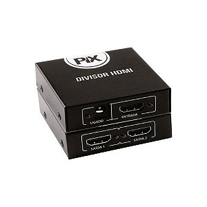 Splitter com 1 Entrada HDMI e 2 Saídas HDMI 3D PIX - 075-0811 - 075-0811