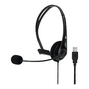 Fone de Ouvido Flexível com Microfone com Conector USB Preto 5+ - 015-0101 - 015-0101