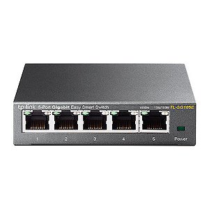 Switch Tp-Link TL-SG105E 5 Portas 10/100/1000 Mbps - TL-SG105E