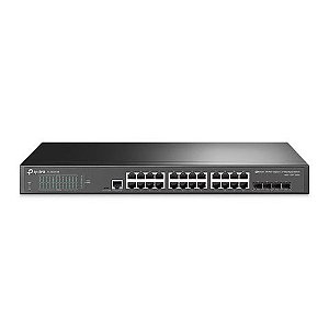 Switch Gerenciável L2+ Tp-Link SG3428 24 Portas 10/100/1000 Mbps + 4 Portas SFP + 1 Porta Console Rj45 JetStream - Omada - SG3428