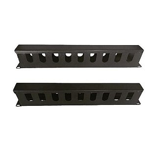Guia de Cabo para Rack Horizontal Fechado 2U 19 Pol Fibra Metal - GCB2 - GCB2
