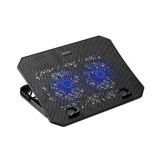 Base para Notebook até 15,6 Polegadas Preto com 2 Cooler e Porta USB Multilaser - AC392 - AC392
