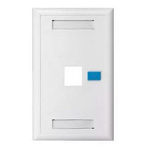 Espelho para Caixa 4x2 para 1 Keystone Branco Seccon SecLan - K-GL-1218A - K-GL-1218A