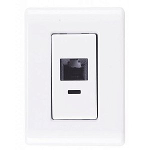 Caixa Sobrepor 1 Keystone RJ11 LizFlex Branco Tramontina - 57304/010 - 57304/010