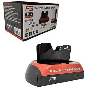 Docking Station para HD Sata 2.5 e 3.5 Polegadas USB 3.0 F3 - 35 - 35