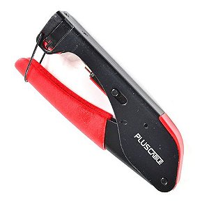 Alicate Compressão para Crimpar LT-C50 RG-59 e RG-6 Preto/Vermelho Pluscable - LT-C50