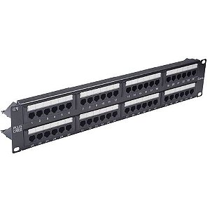 Patch Panel 48 Portas 19 Polegadas Cat.6 Pluscable - LA-P648 - LA-P648