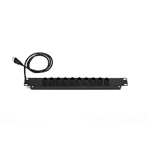 Régua para Rack 19" com 10 Tomadas 10A Cabo 1,00 Metro GForce 1059 - 1059