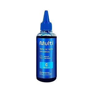 Tinta para Cartucho Universal Cyan 100ml Multilaser - RF018 - Vendido Unitário - RF018