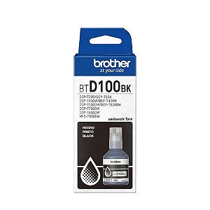 Tinta para Cartucho Brother Preto Original - BTD100BK - 7.500 páginas para DCP-T230, DCP-T430W, DCP-T436W, DCP-T530DW, DCP-T730DW e DCP-T830DW - BTD100BK