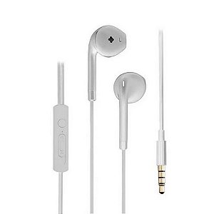 Fone de Ouvido Intra-Auricular com Microfone com Plug P2 Branco PH333 Pulse - PH333