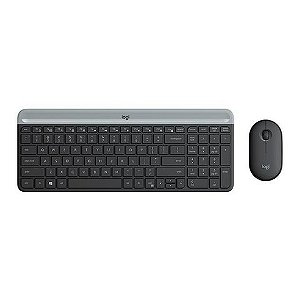 Kit Teclado + Mouse sem Fio Logitech MK470 1000dpi Preto/Cinza - 920-009268 - 920-009268