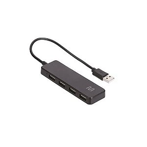 Hub USB 2.0 4 Portas Multi Preto - AC443 - AC443