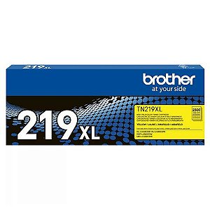 Toner Brother Amarelo Original - TN219XLYBR - 2.300 páginas para HLL3240CDW, HLL3280CDW, DCPL3560CDW, MFCL3760CDW - TN219XLYBR