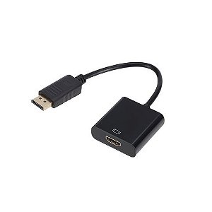Conversor DisplayPort Macho para HDMI Fêmea Preto XC-ADP-24 - Flex - com Cabo de 19cm - XC-ADP-24